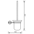 Toilettenbürstenhalter Keramik Mattiertes Glas